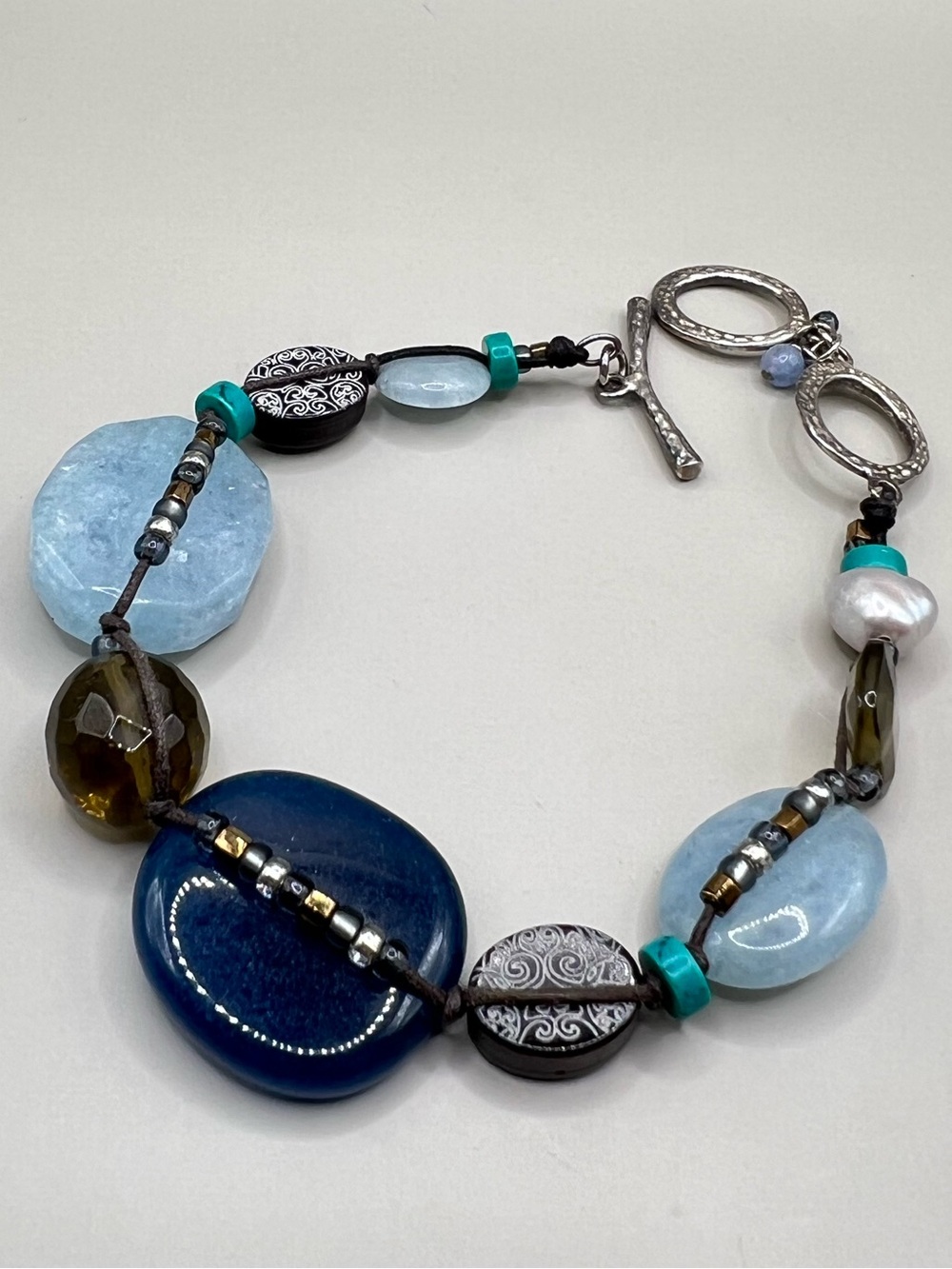 Silpada Blue Watercolors Toggle Bracelet B2240